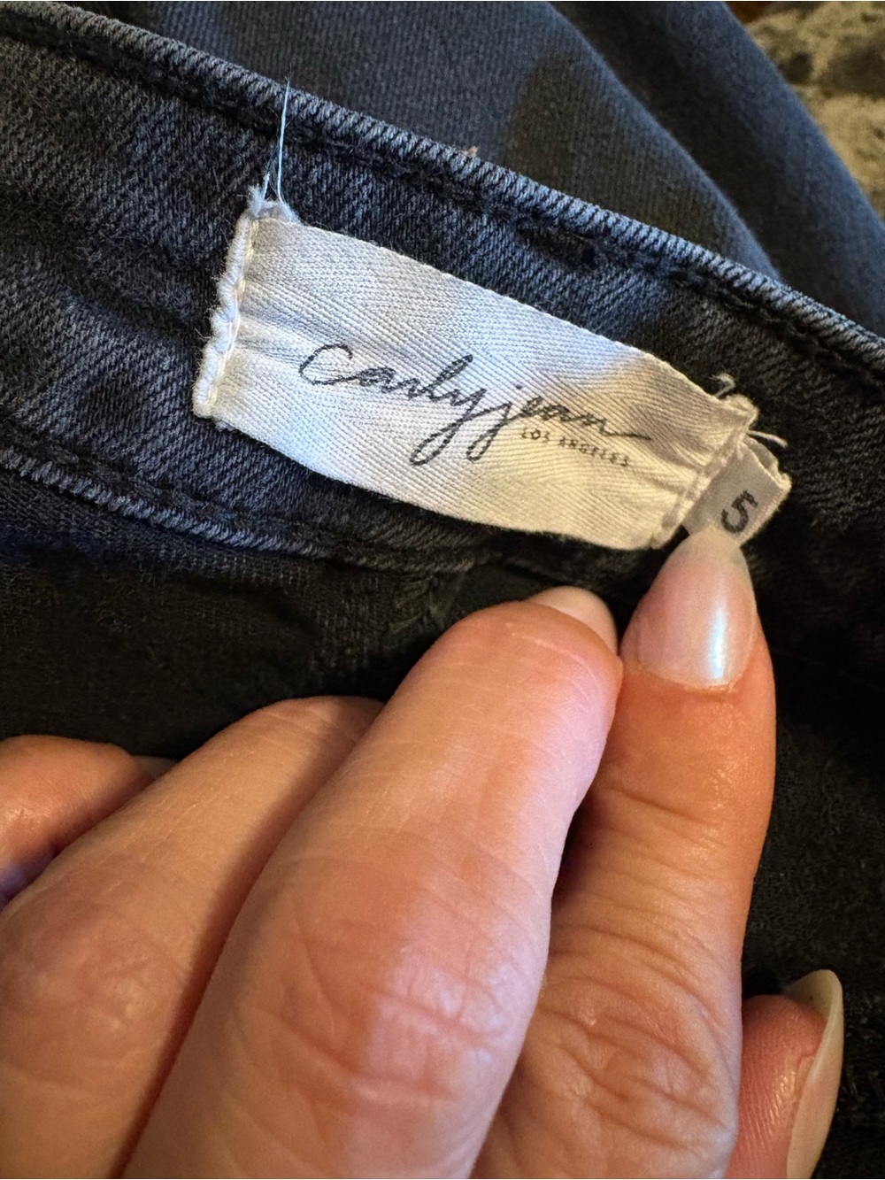 Carly Jean Los Angeles laurel Jeans Black gray High Rise Stretch Denim (1393) - Picture 4 of 9